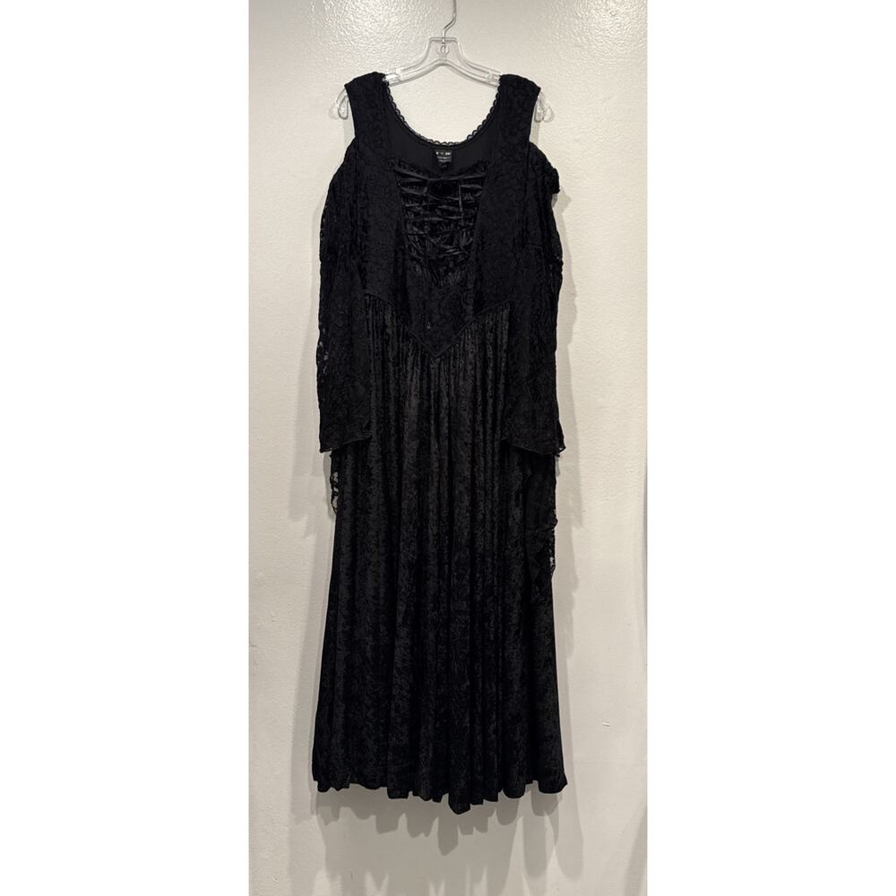 Legends By Jojo Bejano Whimsigoth Gothic Princess Gown Black Lace‎ Velvet 1X